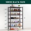imageSmiry Shoe Rack 4 Tier Bamboo Shoe Organizer Stackable Free Standing Wooden Shoe Storage Shelf for Closet Entryway Front Door Entrance NaturalBrown