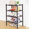 imageSmiry Shoe Rack 4 Tier Bamboo Shoe Organizer Stackable Free Standing Wooden Shoe Storage Shelf for Closet Entryway Front Door Entrance NaturalBrown