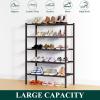 imageSmiry Shoe Rack 4 Tier Bamboo Shoe Organizer Stackable Free Standing Wooden Shoe Storage Shelf for Closet Entryway Front Door Entrance NaturalBrown
