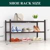 imageSmiry Shoe Rack 4 Tier Bamboo Shoe Organizer Stackable Free Standing Wooden Shoe Storage Shelf for Closet Entryway Front Door Entrance NaturalBrown