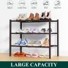 imageSmiry Shoe Rack 4 Tier Bamboo Shoe Organizer Stackable Free Standing Wooden Shoe Storage Shelf for Closet Entryway Front Door Entrance NaturalBrown