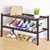 imageSmiry Shoe Rack 4 Tier Bamboo Shoe Organizer Stackable Free Standing Wooden Shoe Storage Shelf for Closet Entryway Front Door Entrance NaturalBrown