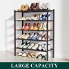 imageSmiry Shoe Rack 4 Tier Bamboo Shoe Organizer Stackable Free Standing Wooden Shoe Storage Shelf for Closet Entryway Front Door Entrance NaturalBrown