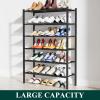 imageSmiry Shoe Rack 4 Tier Bamboo Shoe Organizer Stackable Free Standing Wooden Shoe Storage Shelf for Closet Entryway Front Door Entrance NaturalBrown