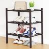 imageSmiry Shoe Rack 4 Tier Bamboo Shoe Organizer Stackable Free Standing Wooden Shoe Storage Shelf for Closet Entryway Front Door Entrance NaturalBrown