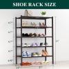 imageSmiry Shoe Rack 4 Tier Bamboo Shoe Organizer Stackable Free Standing Wooden Shoe Storage Shelf for Closet Entryway Front Door Entrance NaturalBrown