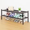 imageSmiry Shoe Rack 4 Tier Bamboo Shoe Organizer Stackable Free Standing Wooden Shoe Storage Shelf for Closet Entryway Front Door Entrance NaturalBrown