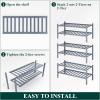 imageSmiry Shoe Rack 4 Tier Bamboo Shoe Organizer Stackable Free Standing Wooden Shoe Storage Shelf for Closet Entryway Front Door Entrance NaturalGrey