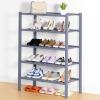 imageSmiry Shoe Rack 4 Tier Bamboo Shoe Organizer Stackable Free Standing Wooden Shoe Storage Shelf for Closet Entryway Front Door Entrance NaturalGrey
