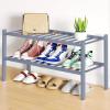 imageSmiry Shoe Rack 4 Tier Bamboo Shoe Organizer Stackable Free Standing Wooden Shoe Storage Shelf for Closet Entryway Front Door Entrance NaturalGrey