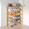 imageSmiry Shoe Rack 4 Tier Bamboo Shoe Organizer Stackable Free Standing Wooden Shoe Storage Shelf for Closet Entryway Front Door Entrance NaturalNatural Bamboo