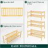 imageSmiry Shoe Rack 4 Tier Bamboo Shoe Organizer Stackable Free Standing Wooden Shoe Storage Shelf for Closet Entryway Front Door Entrance NaturalNatural