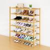 imageSmiry Shoe Rack 4 Tier Bamboo Shoe Organizer Stackable Free Standing Wooden Shoe Storage Shelf for Closet Entryway Front Door Entrance NaturalNatural