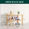 imageSmiry Shoe Rack 4 Tier Bamboo Shoe Organizer Stackable Free Standing Wooden Shoe Storage Shelf for Closet Entryway Front Door Entrance NaturalNatural