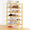 imageSmiry Shoe Rack 4 Tier Bamboo Shoe Organizer Stackable Free Standing Wooden Shoe Storage Shelf for Closet Entryway Front Door Entrance NaturalNatural