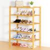 imageSmiry Shoe Rack 4 Tier Bamboo Shoe Organizer Stackable Free Standing Wooden Shoe Storage Shelf for Closet Entryway Front Door Entrance NaturalNatural
