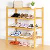imageSmiry Shoe Rack 4 Tier Bamboo Shoe Organizer Stackable Free Standing Wooden Shoe Storage Shelf for Closet Entryway Front Door Entrance NaturalNatural