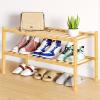 imageSmiry Shoe Rack 4 Tier Bamboo Shoe Organizer Stackable Free Standing Wooden Shoe Storage Shelf for Closet Entryway Front Door Entrance NaturalNatural