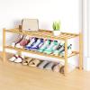 imageSmiry Shoe Rack 4 Tier Bamboo Shoe Organizer Stackable Free Standing Wooden Shoe Storage Shelf for Closet Entryway Front Door Entrance NaturalNatural