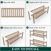 imageSmiry Shoe Rack 4 Tier Bamboo Shoe Organizer Stackable Free Standing Wooden Shoe Storage Shelf for Closet Entryway Front Door Entrance NaturalWalnut