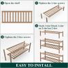 imageSmiry Shoe Rack 4 Tier Bamboo Shoe Organizer Stackable Free Standing Wooden Shoe Storage Shelf for Closet Entryway Front Door Entrance NaturalWalnut