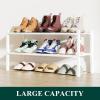 imageSmiry Shoe Rack 4 Tier Bamboo Shoe Organizer Stackable Free Standing Wooden Shoe Storage Shelf for Closet Entryway Front Door Entrance NaturalWhite