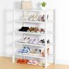 imageSmiry Shoe Rack 4 Tier Bamboo Shoe Organizer Stackable Free Standing Wooden Shoe Storage Shelf for Closet Entryway Front Door Entrance NaturalWhite
