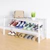 imageSmiry Shoe Rack 4 Tier Bamboo Shoe Organizer Stackable Free Standing Wooden Shoe Storage Shelf for Closet Entryway Front Door Entrance NaturalWhite