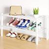 imageSmiry Shoe Rack 4 Tier Bamboo Shoe Organizer Stackable Free Standing Wooden Shoe Storage Shelf for Closet Entryway Front Door Entrance NaturalWhite