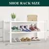 imageSmiry Shoe Rack 4 Tier Bamboo Shoe Organizer Stackable Free Standing Wooden Shoe Storage Shelf for Closet Entryway Front Door Entrance NaturalWhite