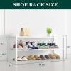 imageSmiry Shoe Rack 4 Tier Bamboo Shoe Organizer Stackable Free Standing Wooden Shoe Storage Shelf for Closet Entryway Front Door Entrance NaturalWhite