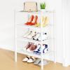 imageSmiry Shoe Rack 4 Tier Bamboo Shoe Organizer Stackable Free Standing Wooden Shoe Storage Shelf for Closet Entryway Front Door Entrance NaturalWhite