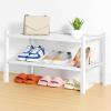 imageSmiry Shoe Rack 4 Tier Bamboo Shoe Organizer Stackable Free Standing Wooden Shoe Storage Shelf for Closet Entryway Front Door Entrance NaturalWhite
