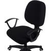 imageSmiry Stretch Jacquard Office Computer Chair Covers Removable Washable Universal Desk Rotating Chair Slipcovers Protector Seat  Backrest Cover GreyBlack