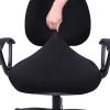 imageSmiry Stretch Jacquard Office Computer Chair Covers Removable Washable Universal Desk Rotating Chair Slipcovers Protector Seat  Backrest Cover GreyBlack