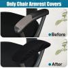 imageSmiry Stretch Jacquard Office Computer Chair Covers Removable Washable Universal Desk Rotating Chair Slipcovers Protector Seat  Backrest Cover GreyBlack