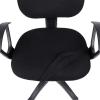imageSmiry Stretch Jacquard Office Computer Chair Covers Removable Washable Universal Desk Rotating Chair Slipcovers Protector Seat  Backrest Cover GreyBlack