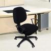 imageSmiry Stretch Jacquard Office Computer Chair Covers Removable Washable Universal Desk Rotating Chair Slipcovers Protector Seat  Backrest Cover GreyBlack