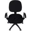 imageSmiry Stretch Jacquard Office Computer Chair Covers Removable Washable Universal Desk Rotating Chair Slipcovers Protector Seat  Backrest Cover GreyBlack