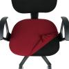 imageSmiry Stretch Jacquard Office Computer Chair Covers Removable Washable Universal Desk Rotating Chair Slipcovers Protector Seat  Backrest Cover GreyBurgundy