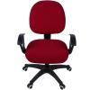 imageSmiry Stretch Jacquard Office Computer Chair Covers Removable Washable Universal Desk Rotating Chair Slipcovers Protector Seat  Backrest Cover GreyBurgundy