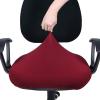imageSmiry Stretch Jacquard Office Computer Chair Covers Removable Washable Universal Desk Rotating Chair Slipcovers Protector Seat  Backrest Cover GreyBurgundy