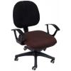 imageSmiry Stretch Jacquard Office Computer Chair Covers Removable Washable Universal Desk Rotating Chair Slipcovers Protector Seat  Backrest Cover GreyChocolate