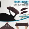 imageSmiry Stretch Jacquard Office Computer Chair Covers Removable Washable Universal Desk Rotating Chair Slipcovers Protector Seat  Backrest Cover GreyChocolate