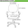 imageSmiry Stretch Jacquard Office Computer Chair Covers Removable Washable Universal Desk Rotating Chair Slipcovers Protector Seat  Backrest Cover GreyChocolate