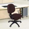 imageSmiry Stretch Jacquard Office Computer Chair Covers Removable Washable Universal Desk Rotating Chair Slipcovers Protector Seat  Backrest Cover GreyChocolate
