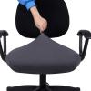 imageSmiry Stretch Jacquard Office Computer Chair Covers Removable Washable Universal Desk Rotating Chair Slipcovers Protector Seat  Backrest Cover GreyDark Grey