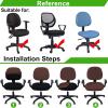 imageSmiry Stretch Jacquard Office Computer Chair Covers Removable Washable Universal Desk Rotating Chair Slipcovers Protector Seat  Backrest Cover GreyLight Chocolate