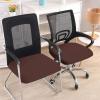 imageSmiry Stretch Jacquard Office Computer Chair Covers Removable Washable Universal Desk Rotating Chair Slipcovers Protector Seat  Backrest Cover GreyLight Chocolate