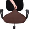 imageSmiry Stretch Jacquard Office Computer Chair Covers Removable Washable Universal Desk Rotating Chair Slipcovers Protector Seat  Backrest Cover GreyLight Chocolate